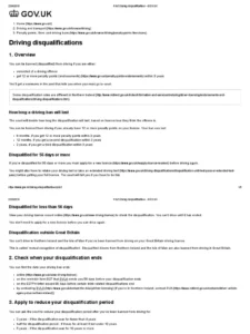 Driving Disqualifications Removal